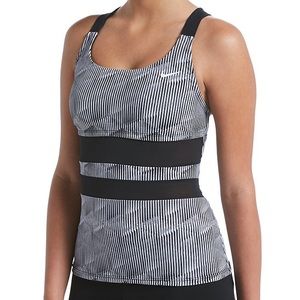 NWT Nike radical edge v-back tankini swim top